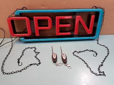 MystiGlo LED Neon Flashing Open Options Sign W/ Remotes. NICE • $37.95