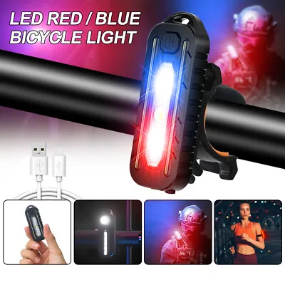 Red Blue LED Shoulder Strobe Light Clip Flashing Warning Safety Flashlight Bike • $4.99