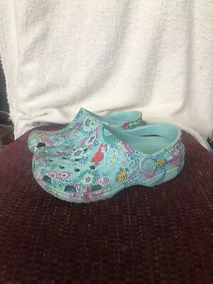 Vera Bradley X Disney Collab Crocs Little Mermaid Ariel Kids J1 Girls Shoe RARE! • $25