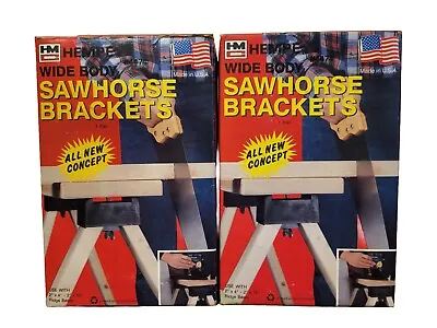 New - 2 Sets Vintage HEMPE Wide Body Sawhorse Brackets Made In USA RARE FIND • $24.79