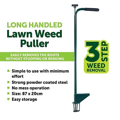 Steel Weed Puller Claw Lawn Weeder Root Remover Killer Grabber Garden Tool • £21.85