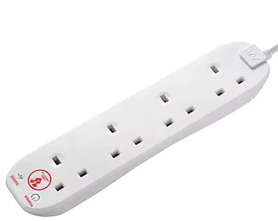 Masterplug 4 Socket Extension Lead 4m Surge Protected 13A New • £9.99