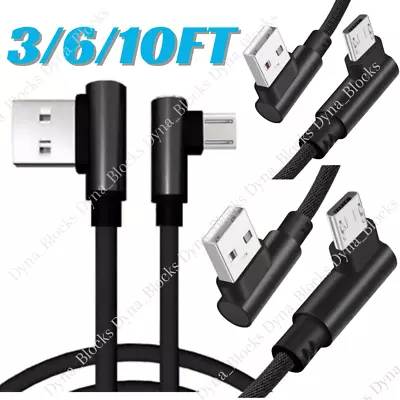 Right Angle Micro USB Cable 90 Degree Fast Charging Cord For Samsung LG Android • $6.66