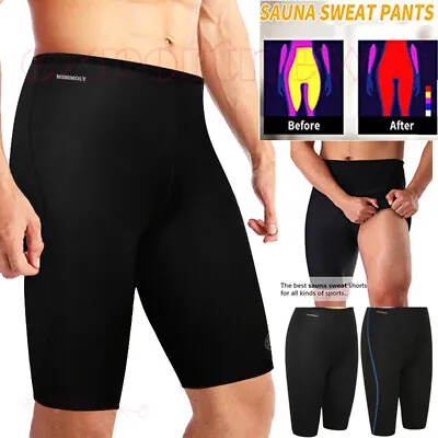 Men's Neoprene Thermo Sweat Sauna Pants Body Shaper Leg Training Workout Shorts • $16.79