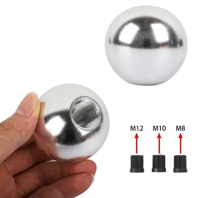 Universal JDM Aluminum Silver Round Ball Manual Gear Stick Shift Knob Shifter • $12.99