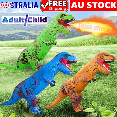 Inflatable Dinosaur Child Adult Party Costume Kid Boy Jurassic Blow Up T-Rex AU • $18.99