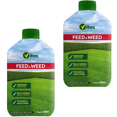 Vitax Green Up Feed & Weed Fertiliser Greener Lawn Care Kill Roots 100sqm 200sqm • £11.99