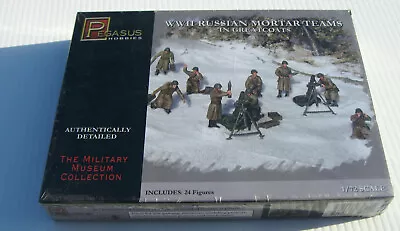 1/72 Scale WWII Russian Mortar Teams In Great Coats Pegasus • $11