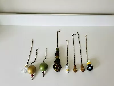 Vintage Lot Of  Chain Pulls Ceiling Fan Light Handmade • $39.99