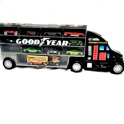 2000 Redbox Good Year Semi Truck Hot Wheels Matchbox Carry Case With 22 Cars • $59.46