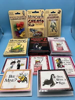 Munchkin Card Game Lot Demented Dungeons Bites Cheats Pawns More • $33.02