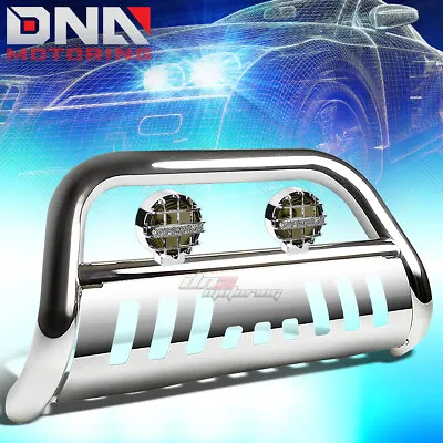 For 04-16 F150 Non-ecoboost/03+expedition Chrome Bull Bar Guard+smoked Fog Light • $158.99