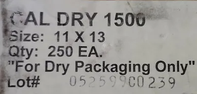CALDRY 1500 Moisture Barrier Bags 11 X13  - 250 Count  • $19.99