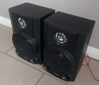 Pair Of Black Philips FWM 153/154 Bookshelf Speakers 8 Ohms • £24.95