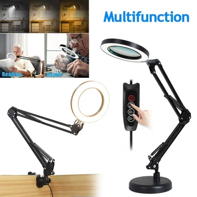 $28.84 • Buy LED Lighted Magnifier Lamp 8X Magnifying Glass Desk Table Reading Lamp W/ Clamp