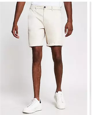 £14.99 • Buy River Island BRAND NEW WITH TAGS Men's 'Sid' Skinny Chino Shorts, Size W32