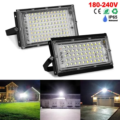 50W 100W LED Floodlight Outdoor Security Flood Light Garden Lamp Waterproof UK • £8.19