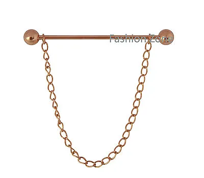 Mens Collar Pins For Collar Shirts Black Gold Rose Gold Crystal Chain Bar Tie • £6.99