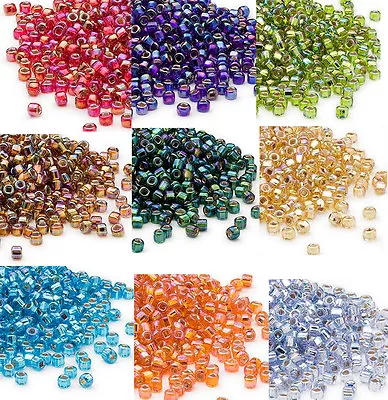 200 Rainbow Silver Lined Matsuno 6/0 Glass Seed Beads Spacer Beads • $1.99