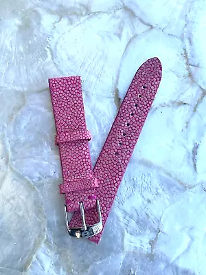 NEW MICHELE 18mm Pink Galuchat Watch MS18AN200650 Strap - France • $57.20