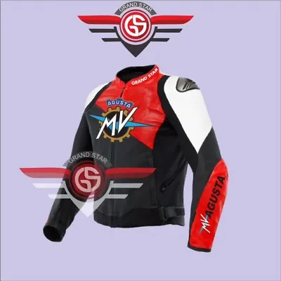 MV Agusta Motorbike Jacket Racing Leather Jacket Biker Leather Jacket • $249.99