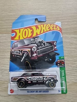 New 2024 HOT WHEELS #63 - ‘55 Chevy Bel Air Gasser (Plum  Reserve Rake)Long Card • $5.99