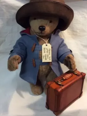R John Wright Paddington Bear Brown Hat Limited Edition With Suitcase • £1750