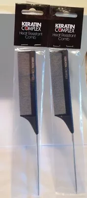 Keratin Complex Heat Resistant Metal Tail Comb - NEW - LOT OF 2 - WOW • $17.09