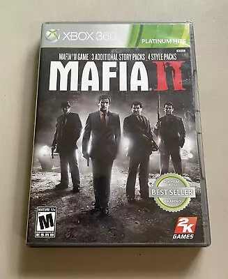 Mafia II - XBox 360 Platinum Hits +3 Story Packs 4 Style Packs 2010 - Manual • $6.99