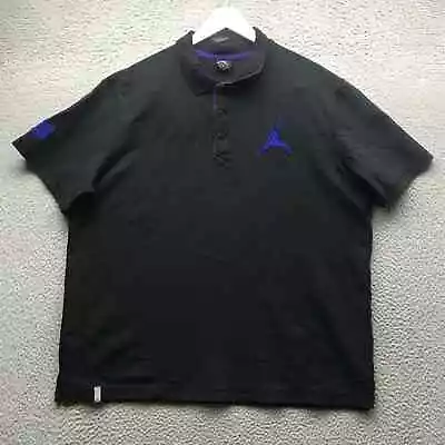 Nike Air Jordan Jumpman Polo Shirt Men's 2XL Short Sleeve Embroidered Logo Black • $19.99