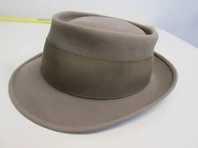 VTG 1950's ? Penney's Marathon Brown Tan Felt Men's 7 1/8 Size Fedora Hat EUC! • $102.87