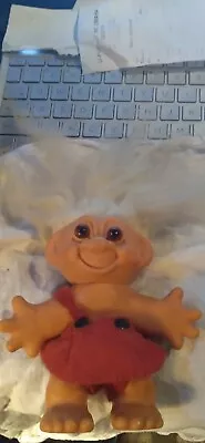 £40.38 • Buy Vtg 60's Thomas Dam Cave Girl 6” Troll Doll Original Red Skirt Amber Glass Eyes