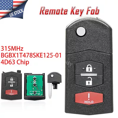 3B Flip Key Fob For Mazda CX-7 CX-9 2007 2008 2009 2010 2011 2012 2013 2014 2015 • $13.78