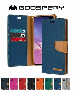 $11.99 • Buy Fit Galaxy S10 Plus S9 S8 Plus Flip Fabric Card Cover Samsung Wallet Case