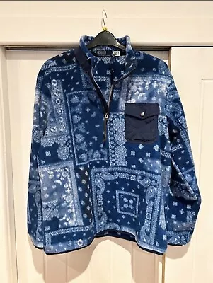 Polo Ralph Lauren Vintage Bandana Patchwork Fleece Sweatshirt XL • £65