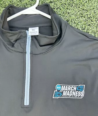 NCAA March Madness 1/4 Zip Pullover Men's XXL Black / Grey - Basketball NEW • $35.78