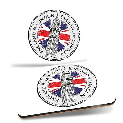 2x MDF Cork Placemat 29x21.5cm London England UK Big Ben Union Jack #5998 • £19.99