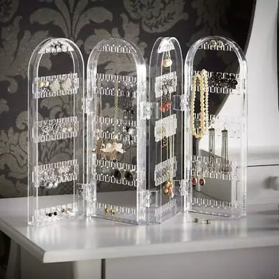 $11.99 • Buy Earring Jewellery Necklace Display Stand Acrylic Holder Storage Rack Organizer