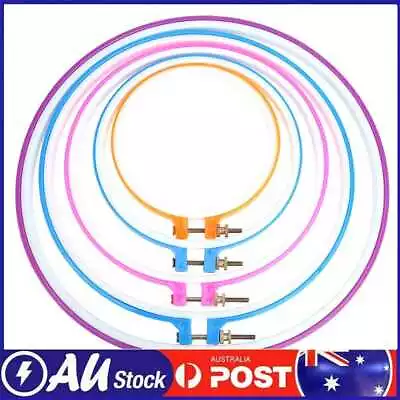 5pcs Plastic Cross Stitch Embroidery Hoop Ring Craft Sewing Machine Frame • $12.49