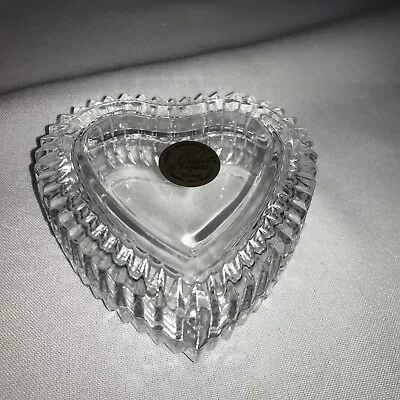 Crystal By Cristal D'Arques Heart Shaped Lead Crystal Jewelry Trinket Box France • $12.99
