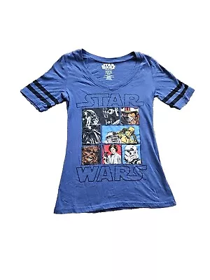 Star Wars Graphic Tee Classic Juniors Women’s Size Small V-Neck T-shirt • $8