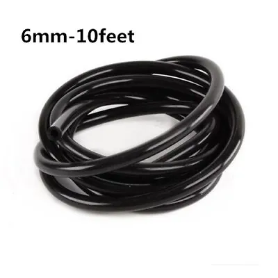 $12 • Buy Black For 1/4  (6mm) 10 Feet Fuel Air Silicone Vacuum Hose Line Tube Pipe 