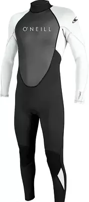 O'neill Mens Reactor Ii 3/2mm Back Zip Wetsuit 5040 Black White - Small • $87.99