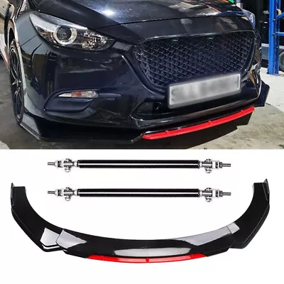 For MAZDA 3 6 Sport Car Front Bumper Lip Splitter Spoiler Body Kit +Strut Rods • $75.99