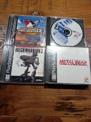 Playstation Games Lot Of 4 Games Mech Warrior 2 Tony Hawk's 3 Metal Gear Nascar • $39.98