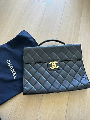 CHANEL BRIEFCASE - Vintage Gold Carat Authenticated! • $3500