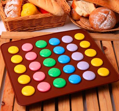 £3.69 • Buy Silicone Macaron Macaroon Mat Tray 30 Circles Muffin Mould Oven Baking DIY Mold