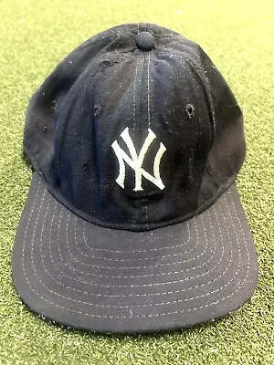 Vintage 1970s New Era New York Yankees Cap Hat 7 1/2 7.5 Leather Sweatband • $125