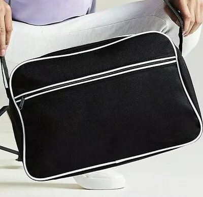 £14.45 • Buy Bagbase Retro Shoulder Bag Sack Messenger Satchel Gym School Work College (BG14)