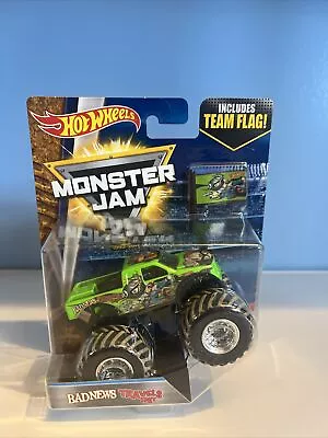 Hot Wheels Monster Truck 1:64 Monster Jam Bad News Travels Fast Mud Tread Tires • $14.99